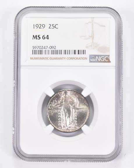 MS64 1929 Standing Liberty Quarter - Graded NGC