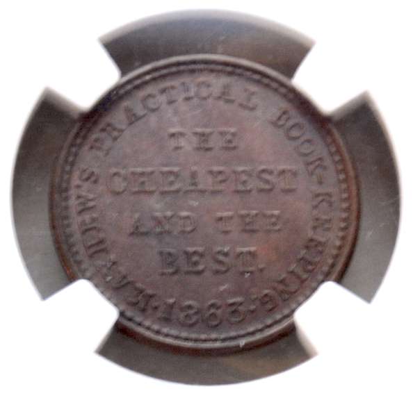 1863 Ira Meyhew Practical Book Albion Michigan CWT NGC MS 62