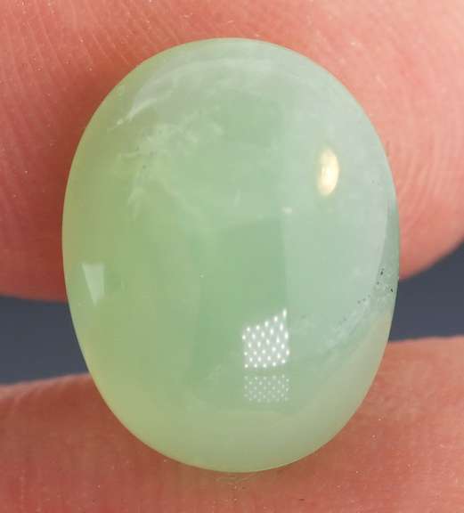 Glowing 7.47ct seafoam green Chrysoprase