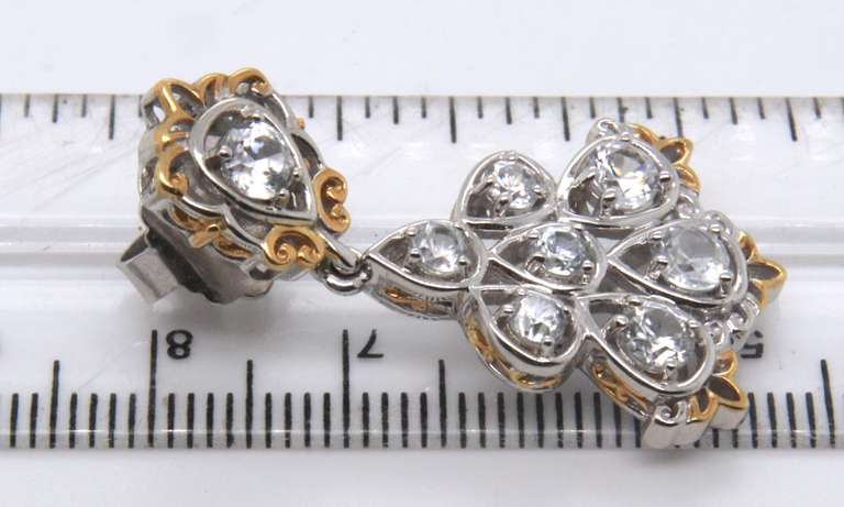 Sterling Silver Cubic Zirconia Dangle Earrings
