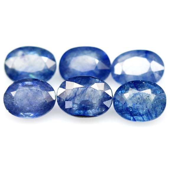 9.81ct cobalt blue Sapphire set from Madagascar