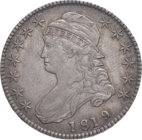 1819 Capped Bust Half Dollar - O-101 Small 9 Rev. Scratch