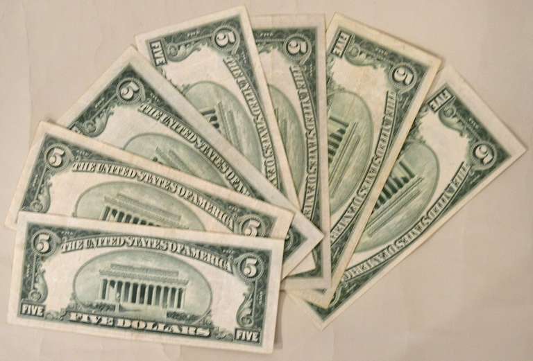 7 $ 5 1934 1934 B C Series FR Notes