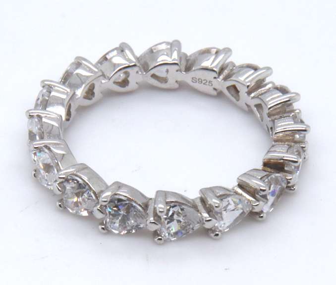 Sterling Silver Cubic Zirconia Band