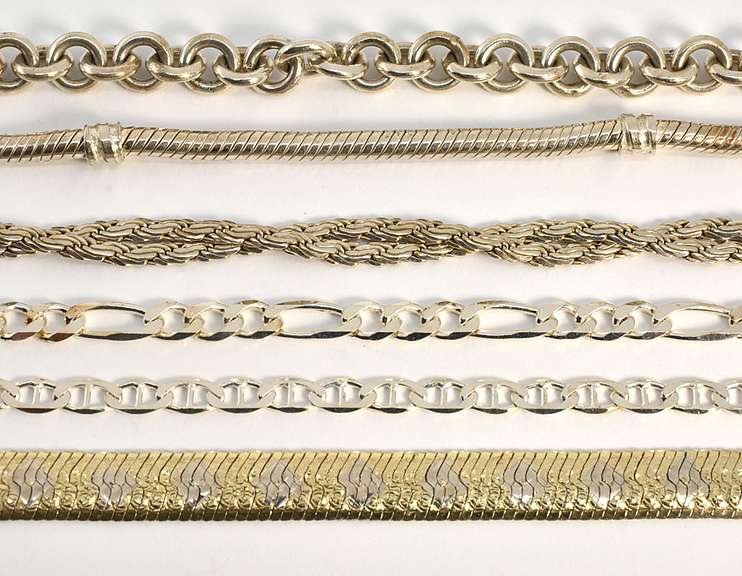 Diverse Group of 6 Sterling Bracelets