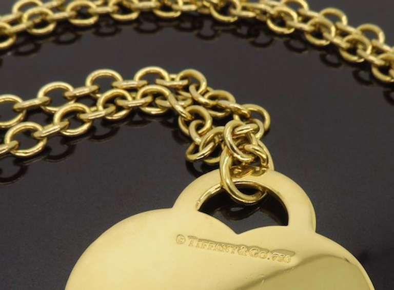 Rare 18k Extra Large Tiffany & Co Heart Tag
