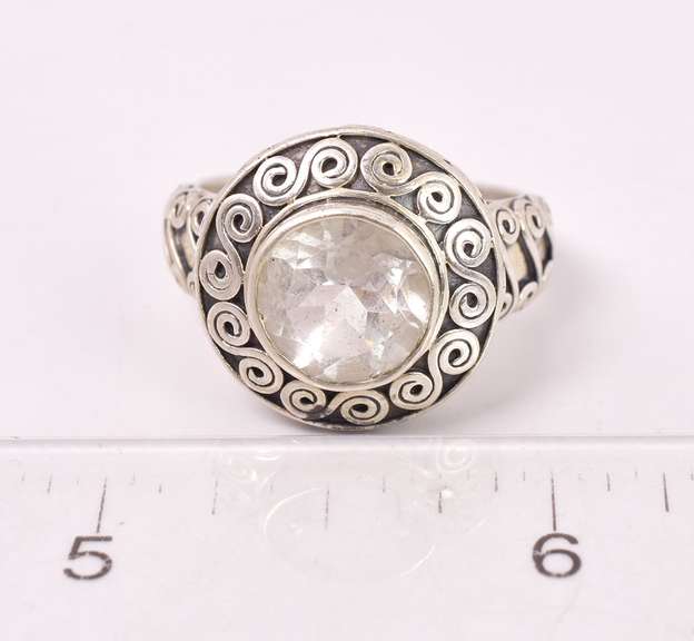 Captivating Crystal Ring in Sterling Silver