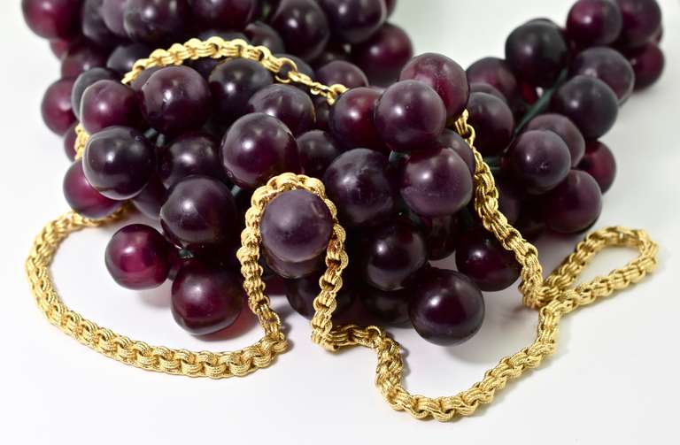 Fabulous 29" Textured 18K Link Necklace