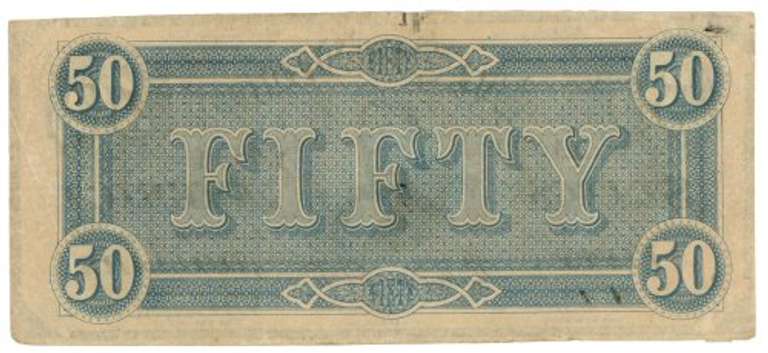 Collectible 1864  $50 Confederate States of America Note (T-66)
