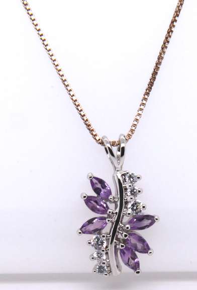 Sterling Silver Gemstone Pendant on Chain