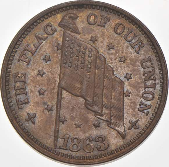 1863 Flag Of Union Civil War Token