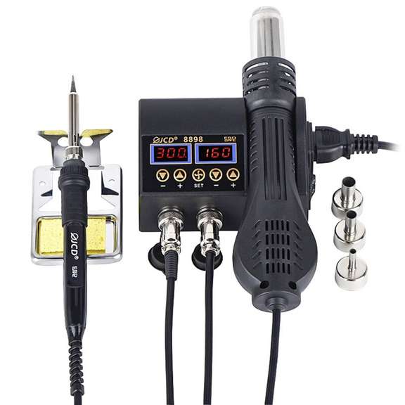 2 in 1 750W Soldering Station Hot Air Gun Heater