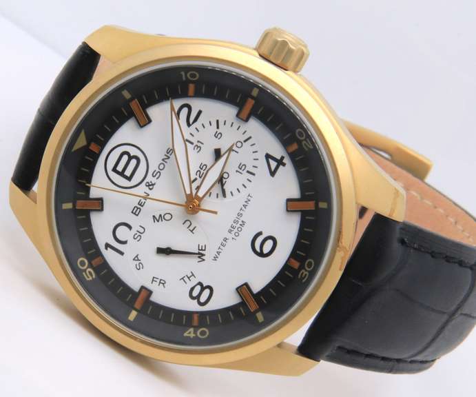 Ben & Sons Marshall Qurtaz 42mm White Dial Watch