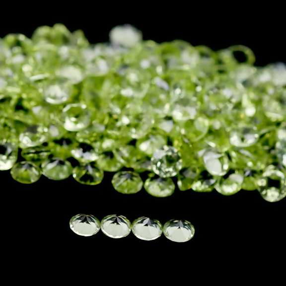 Solitaire cut! Unheated! 12.17ct Peridot set