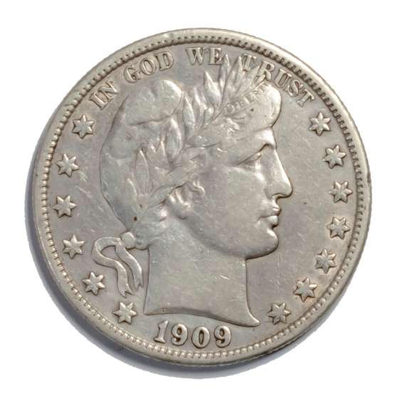 1909 S Barber Half Dollar