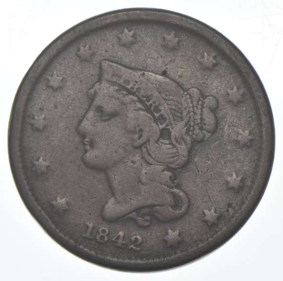 1842 Braided Hair Large Cent - N.1 - SD