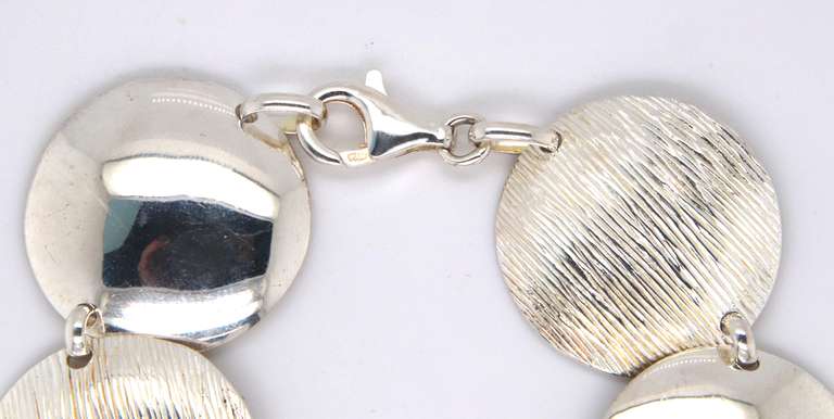 Sterling Silver Thailand Disc Link Bracelet