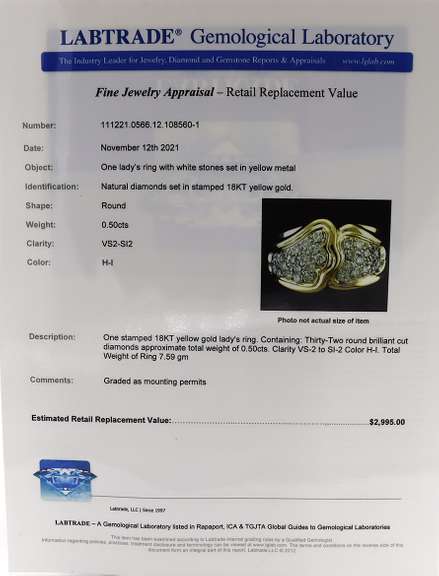 Wonderful 18kt Diamond Ring