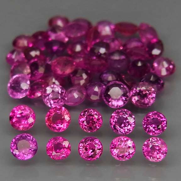 Superb 4.50ct set of top pink Rubies -HEATED ONLY!