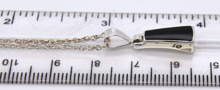 Sterling Silver Black Onyx Pendant on Chain