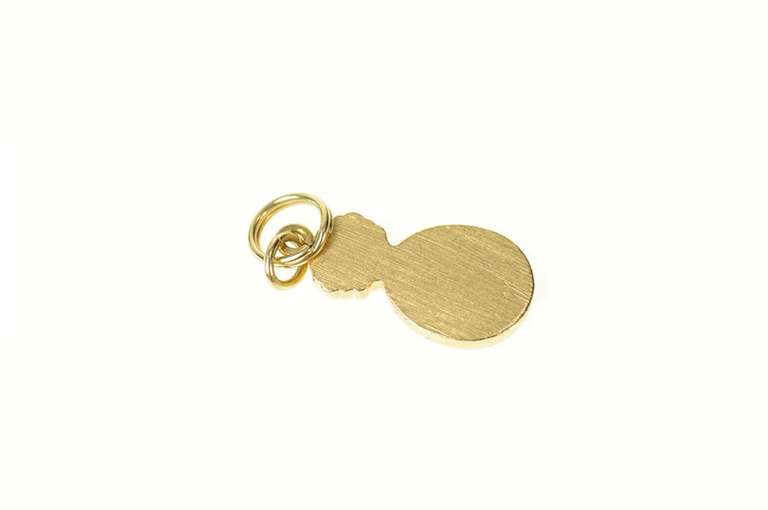 14K Yellow Gold Enamel Sun Guitar Mandolin Instrument Charm/Pendant