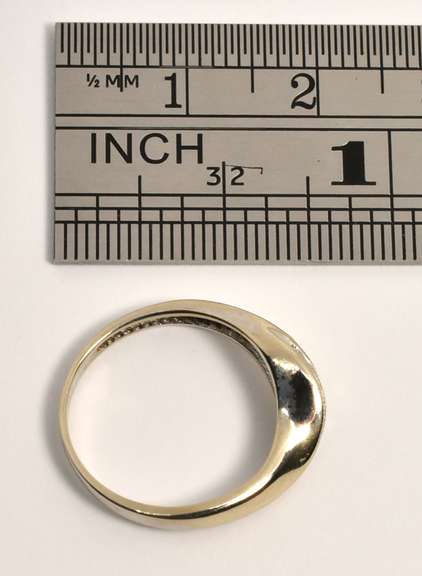 White Gold Diamond Band with a Twist