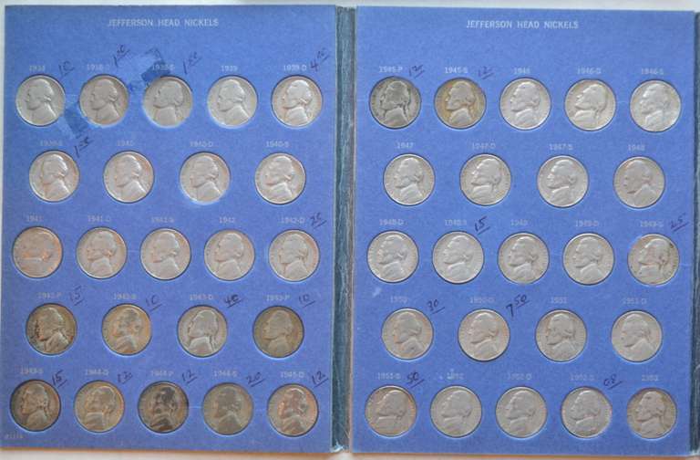 2 Jefferson Nickel Sets Complete 1938-1961
