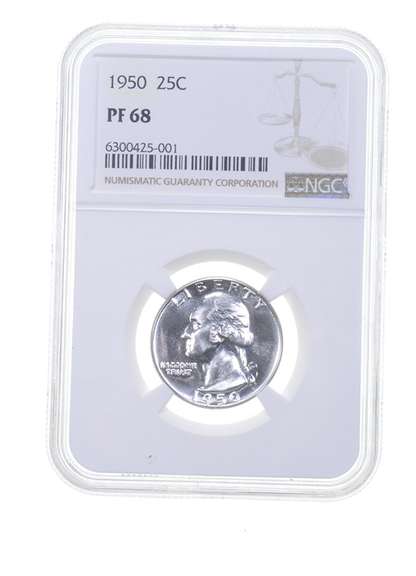 PF68 1950 Washington Quarter - Graded NGC
