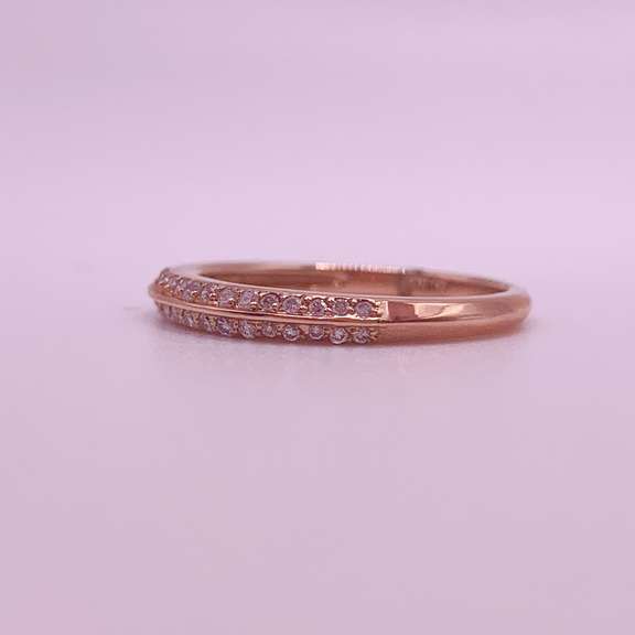 18kt Rose Gold & Diamond Band Ring