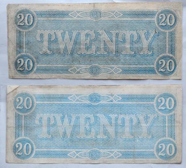 2 $ 20 Feb 17 1864 Series CSA Notes. T-67.