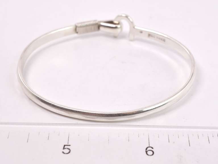 Hook Clasp Bracelet in Sterling Silver
