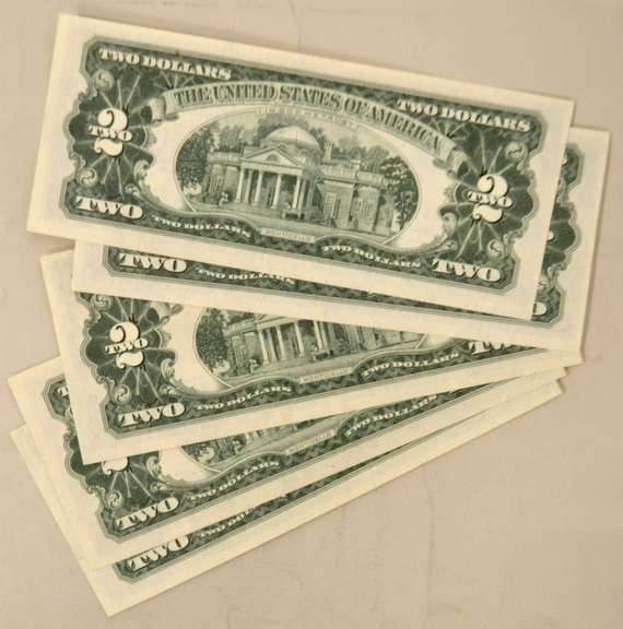 5 $ 2 1963 A Series CH CU US Notes