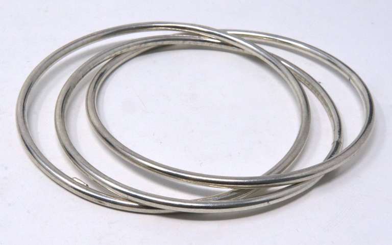 Lot of 3 Sterling Silver Bangles