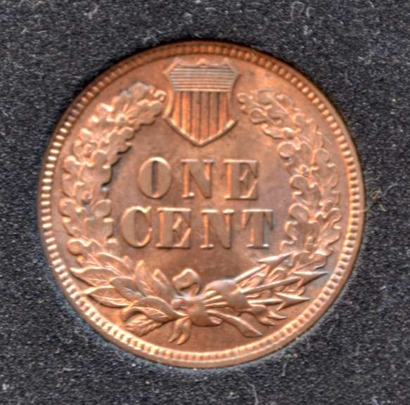 Mostly Red BU 1879 Indian Head Cent