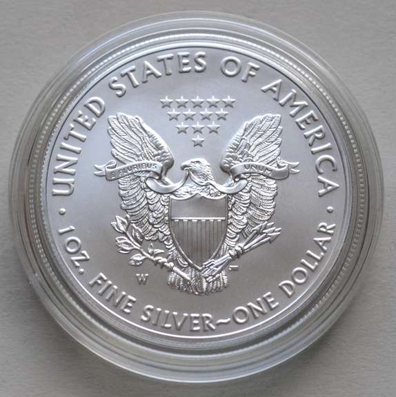 2018 W Uncirculated Silver Eagle With Box & Paper