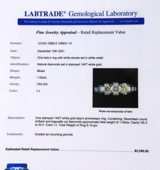 Dazzling White Gold 1cts Diamond anniversary Ring