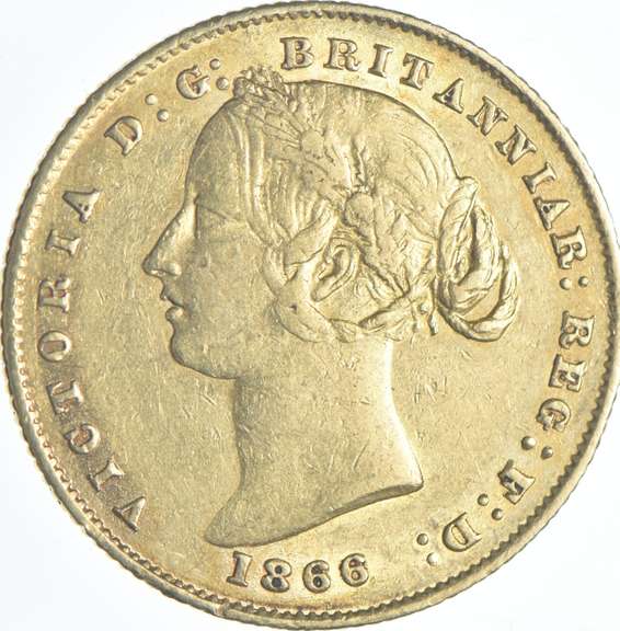 1866 S Australia 1 Sovereign Gold Coin