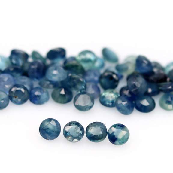 Glistening 7.43ct multiple blue Sapphire set