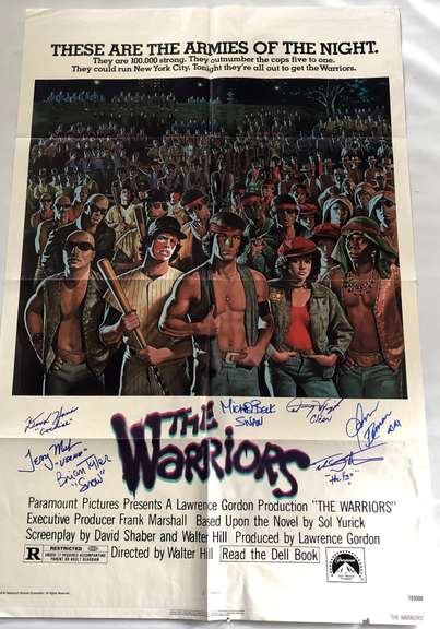 The Warriors Cast Autographed  Original The Warriors 27x40 Poster ACOA