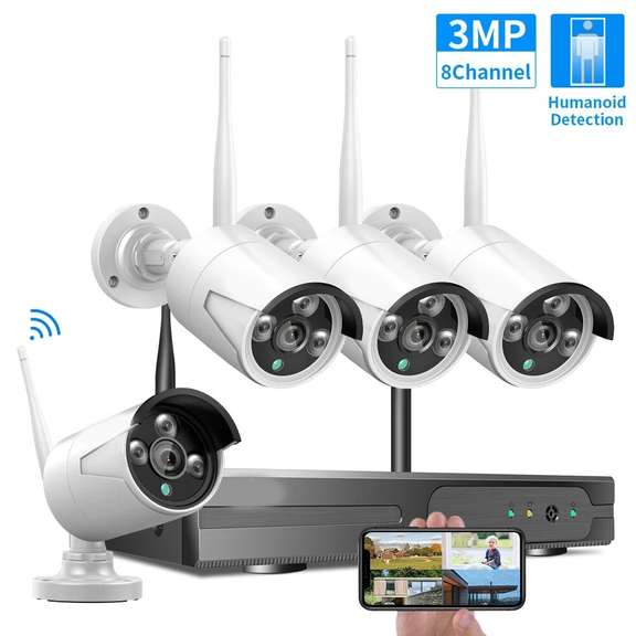 Wireless CCTV System 1536P NVR Wifi Outdoor