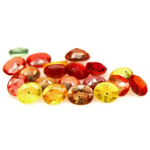 Heated only! Vibrant 7.81ct fancy color Sapphire set