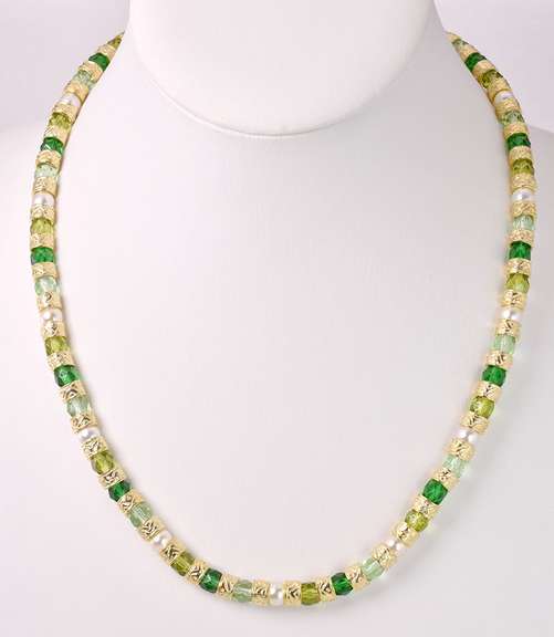 Dazzling Set of Hand Blown Italian Art Glass and Gold Plated Beads Necklace, Bracelet, & Earrings