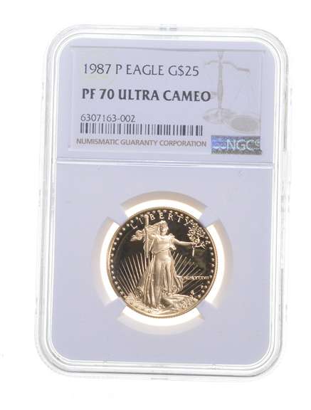 PF70 UCAM 1987-P $25 1/2 Oz. Gold American Eagle - Graded NGC