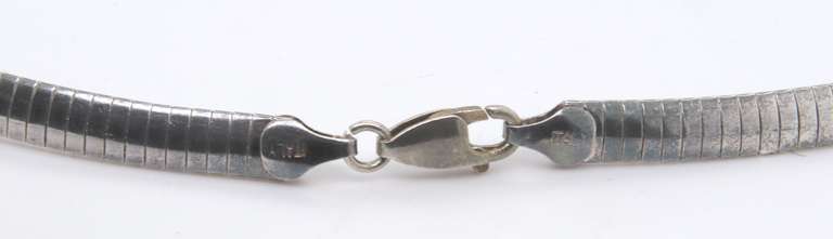 Vintage Italian Sterling Silver Omega Necklace