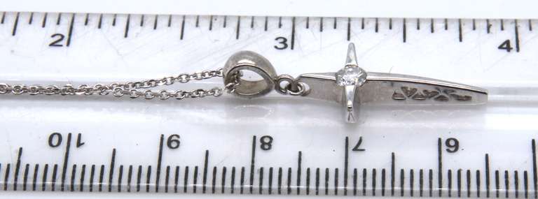 Fantastic White Gold Diamond Cross Pendant on Chain