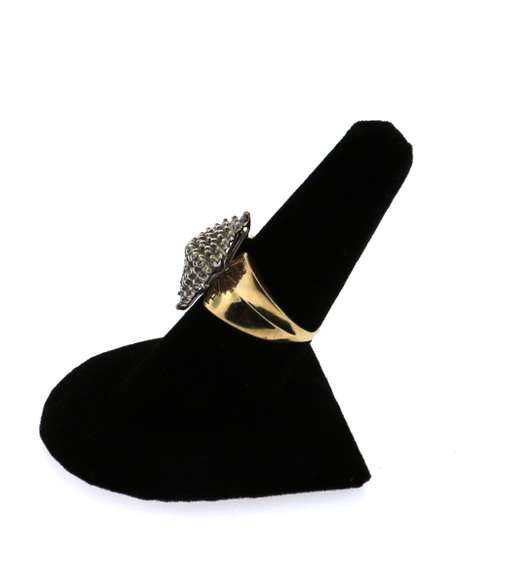 Oval Diamond Ring with Baguette Diamonds and 14k Gold Band