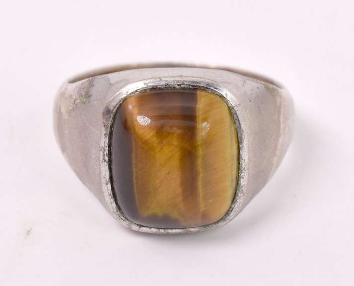 Tigers Eye Gemstone Ring in Sterling Silver