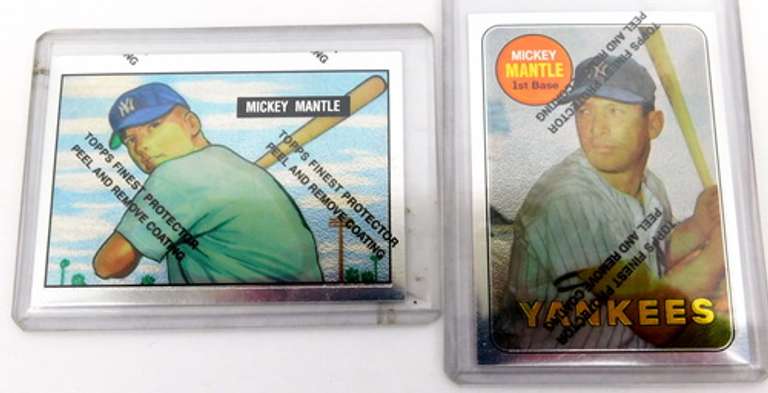 2 Mickey Mantle 1996 Reprint Baseball Cards