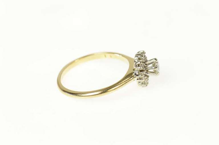 14K Yellow Gold ⅓ Ct Diamond Round Halo Engagement Ring