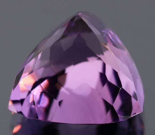 Glittering 13.06ct trillion cut Bolivian Amethyst